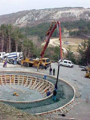 Фонтан на столб viaduktu Черного Kal